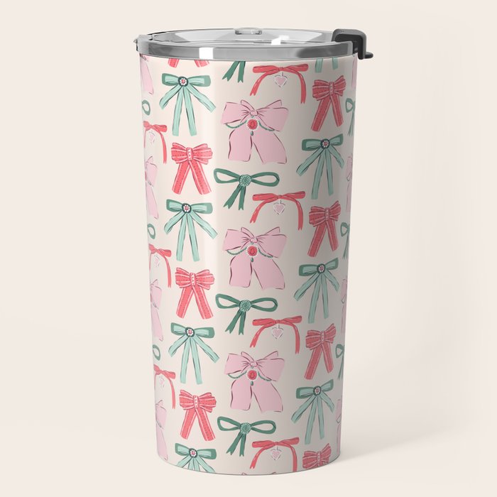 Fancy Christmas Ribbons and Bows Travel Mug Gallery Image 2