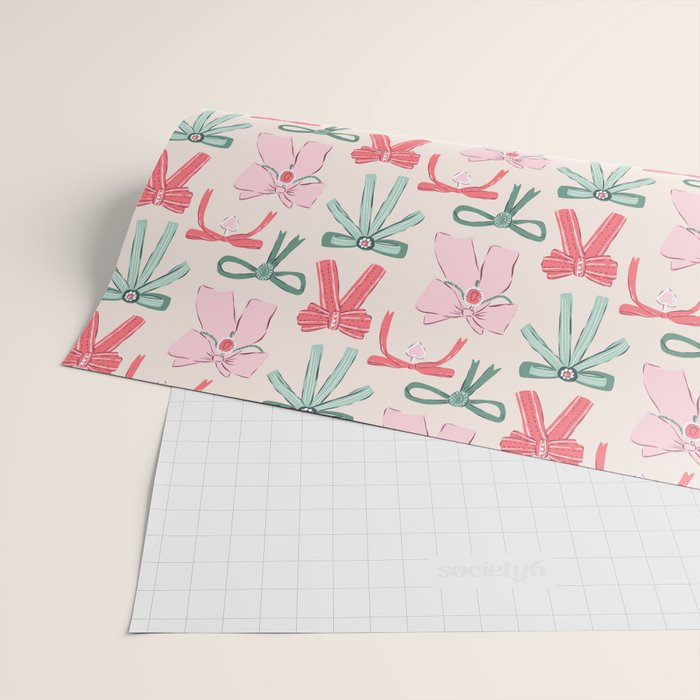 Fancy Christmas Ribbons and Bows Wrapping Paper Gallery Image 2