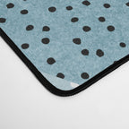Abstract Maximal Flora in French Blue and Olive Desk Mat Gallery Image 4