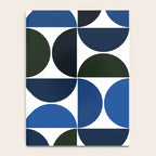 Mid century modern geometric Indigo Blue Notebook Gallery Image 4