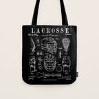 Lacrosse Player Equipment Vintage Patent Drawing Print Tote Bag Gallery Image 1