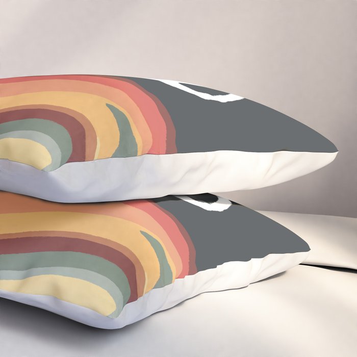 Rainbow cat 1b black magic coffee milk drop Pillow Sham Gallery Image 3