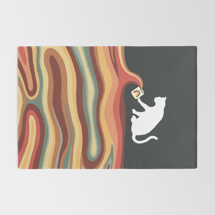 Rainbow cat 1b black magic coffee milk drop Rug Gallery Image 2