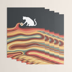 Rainbow cat 1b black magic coffee milk drop Wrapping Paper Gallery Image 3