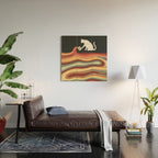 Rainbow cat 1b black magic coffee milk drop Wood Wall Art Gallery Image 2