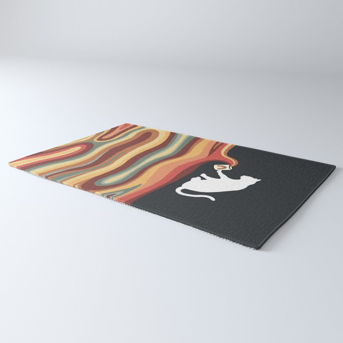 Rainbow cat 1b black magic coffee milk drop Rug Gallery Image 3