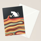 Rainbow cat 1b black magic coffee milk drop Stationery Card Gallery Image 2
