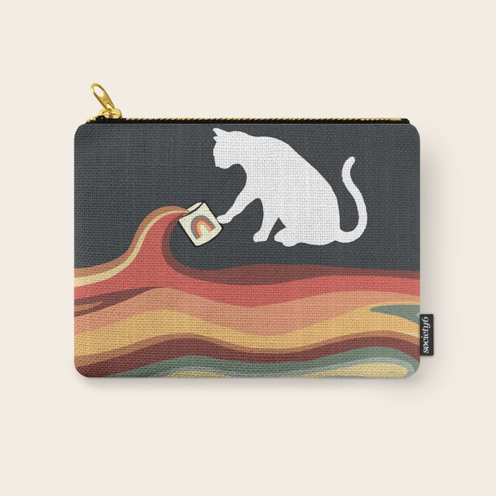 Rainbow cat 1b black magic coffee milk drop Carry All Pouch Gallery Image 1