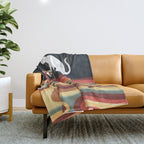 Rainbow cat 1b black magic coffee milk drop Throw Blanket Gallery Image 1