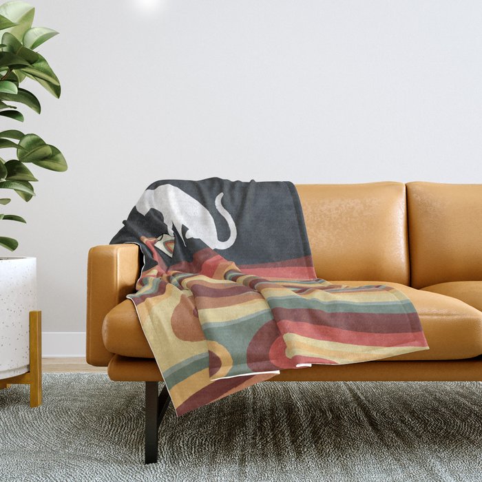 Rainbow cat 1b black magic coffee milk drop Throw Blanket Gallery Image 1