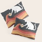 Rainbow cat 1b black magic coffee milk drop Pillow Sham Gallery Image 3