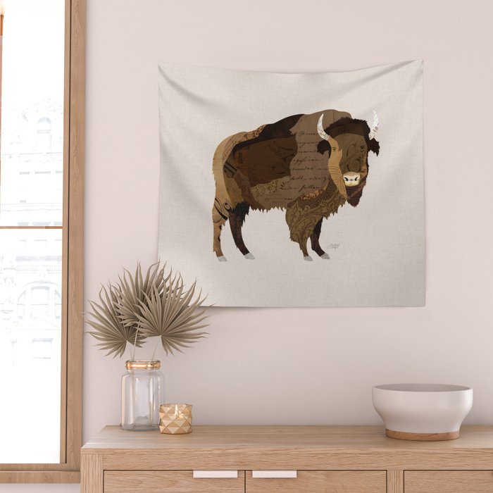 Buffalo Collage Wall Tapestry Gallery Image 2
