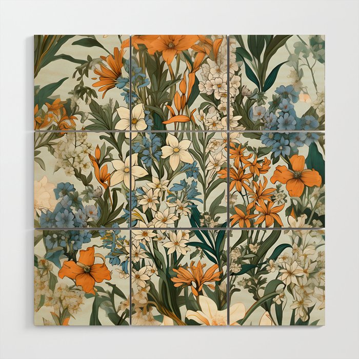 Countryside Bloom Floral Cottage Allure Wood Wall Art Gallery Image 1