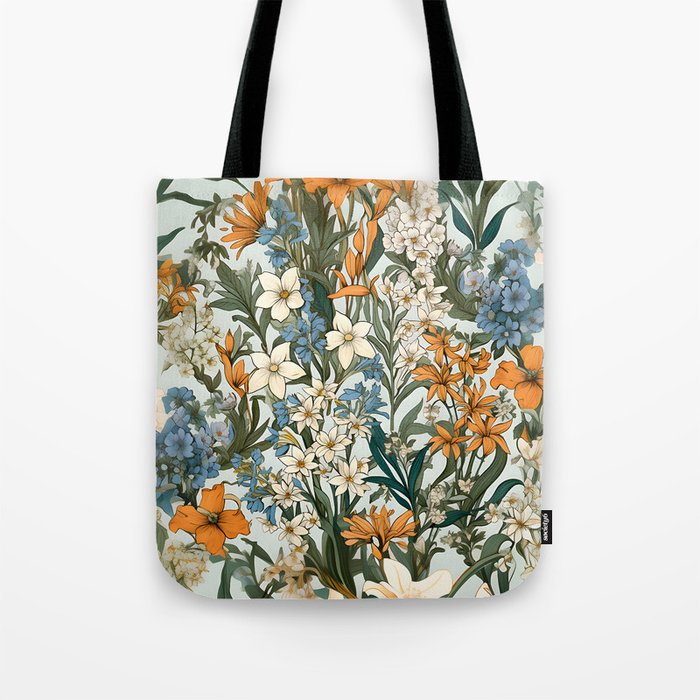 Countryside Bloom Floral Cottage Allure Tote Bag Gallery Image 1