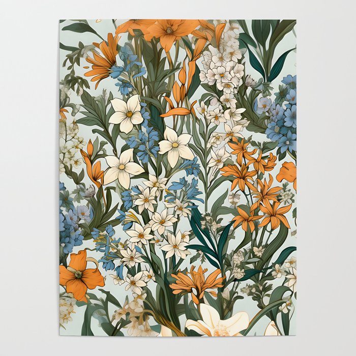 Countryside Bloom Floral Cottage Allure Poster Gallery Image 4