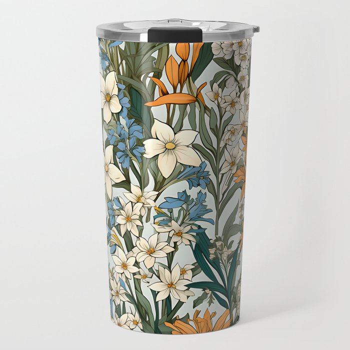Countryside Bloom Floral Cottage Allure Travel Mug Gallery Image 1