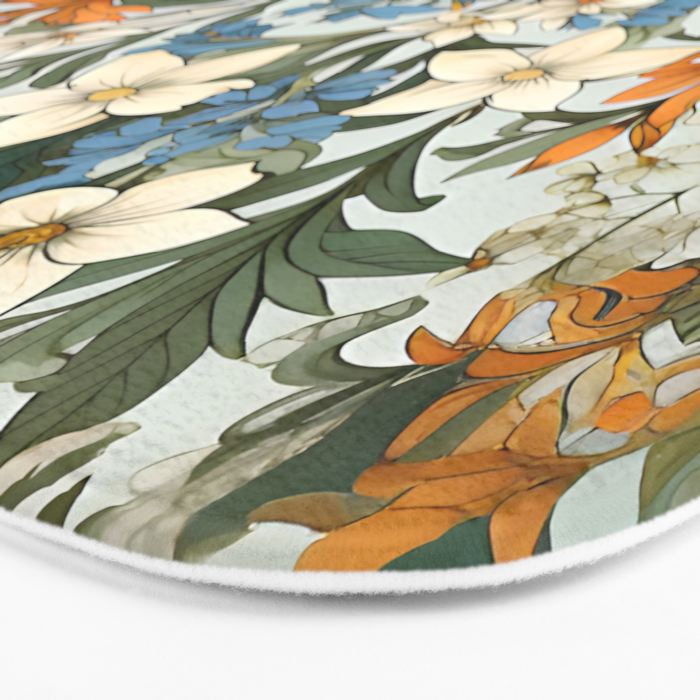 Countryside Bloom Floral Cottage Allure Bath Mat Gallery Image 3