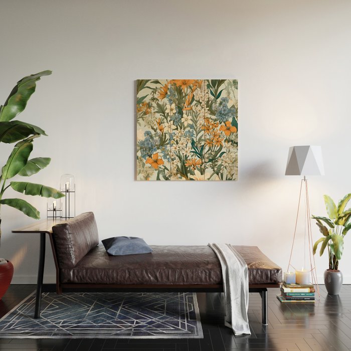 Countryside Bloom Floral Cottage Allure Wood Wall Art Gallery Image 2