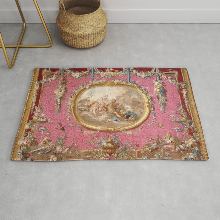 Romantic Venus French Louis XIV Tapestry by Francois Boucher Rug Gallery Image 1