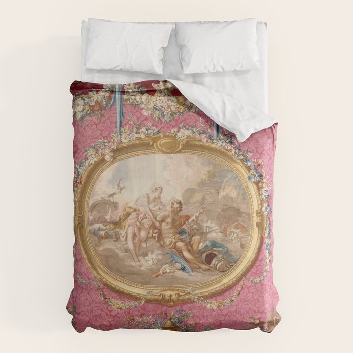 Romantic Venus French Louis XIV Tapestry by Francois Boucher Duvet Cover Gallery Image 6