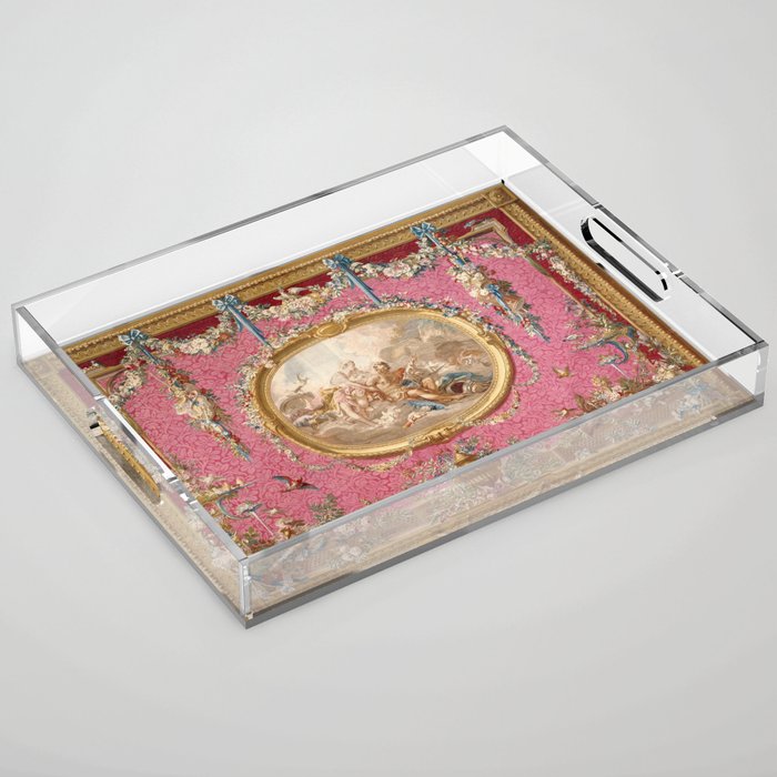 Romantic Venus French Louis XIV Tapestry by Francois Boucher Acrylic Tray Gallery Image 1