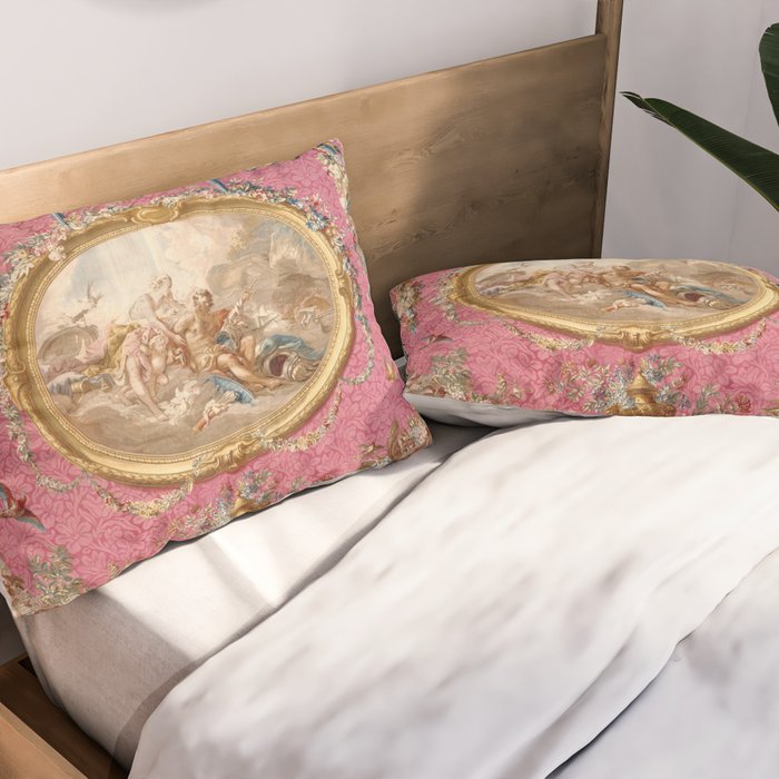 Romantic Venus French Louis XIV Tapestry by Francois Boucher Pillow Sham Gallery Image 2