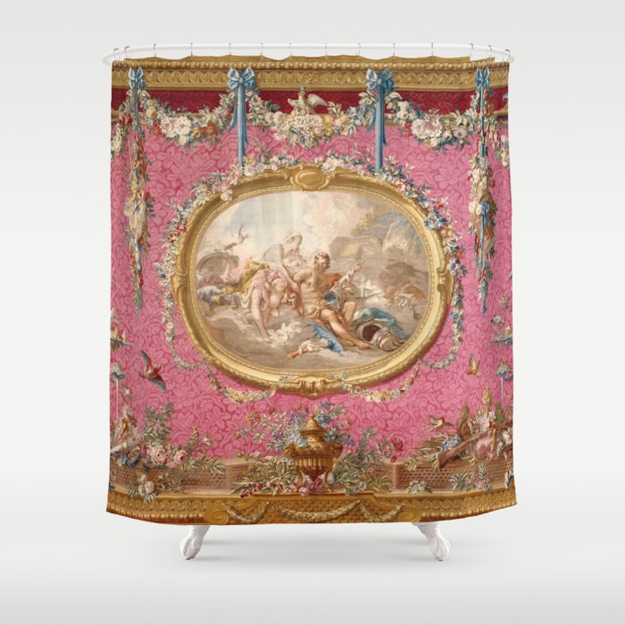 Romantic Venus French Louis XIV Tapestry by Francois Boucher Shower Curtain Gallery Image 1