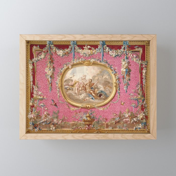 Romantic Venus French Louis XIV Tapestry by Francois Boucher Mini Art Print Gallery Image 1