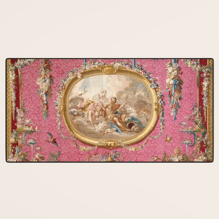 Romantic Venus French Louis XIV Tapestry by Francois Boucher Desk Mat Gallery Image 3