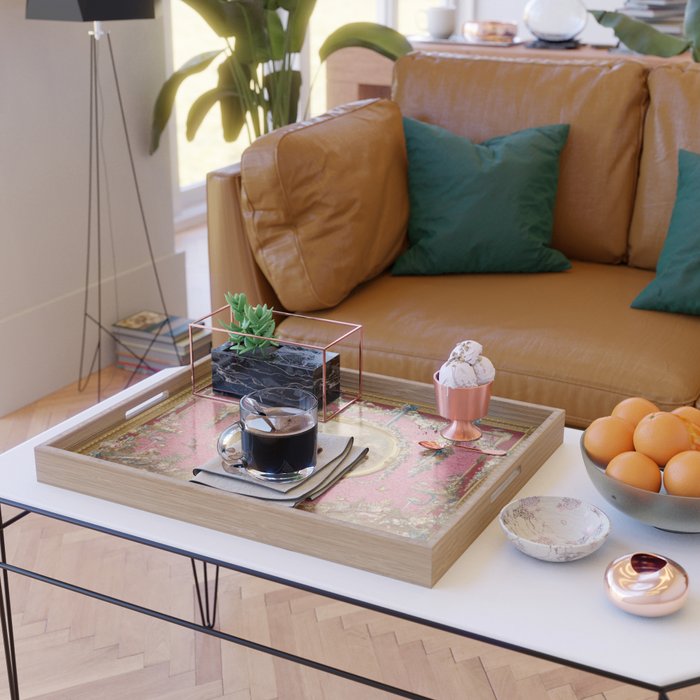 Romantic Venus French Louis XIV Tapestry by Francois Boucher Serving Tray Gallery Image 2