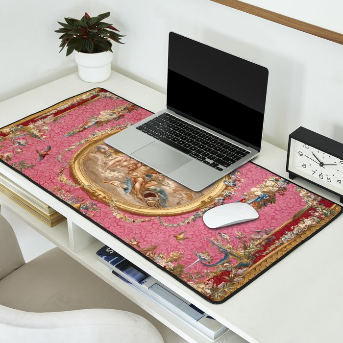 Romantic Venus French Louis XIV Tapestry by Francois Boucher Desk Mat Gallery Image 2