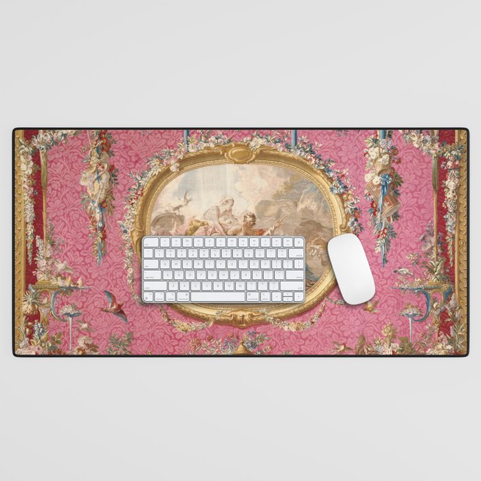 Romantic Venus French Louis XIV Tapestry by Francois Boucher Desk Mat Gallery Image 1