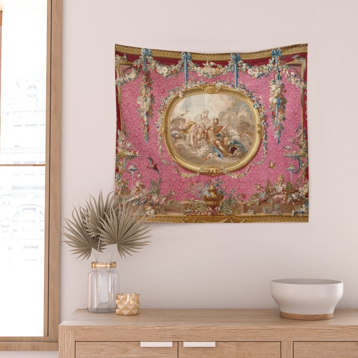 Romantic Venus French Louis XIV Tapestry by Francois Boucher Wall Tapestry Gallery Image 2