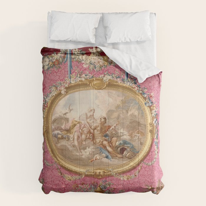 Romantic Venus French Louis XIV Tapestry by Francois Boucher Comforter Gallery Image 6