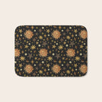 Vintage Collage Print in Black Bath Mat Gallery Image 1