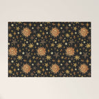 Vintage Collage Print in Black Welcome Mat Gallery Image 1