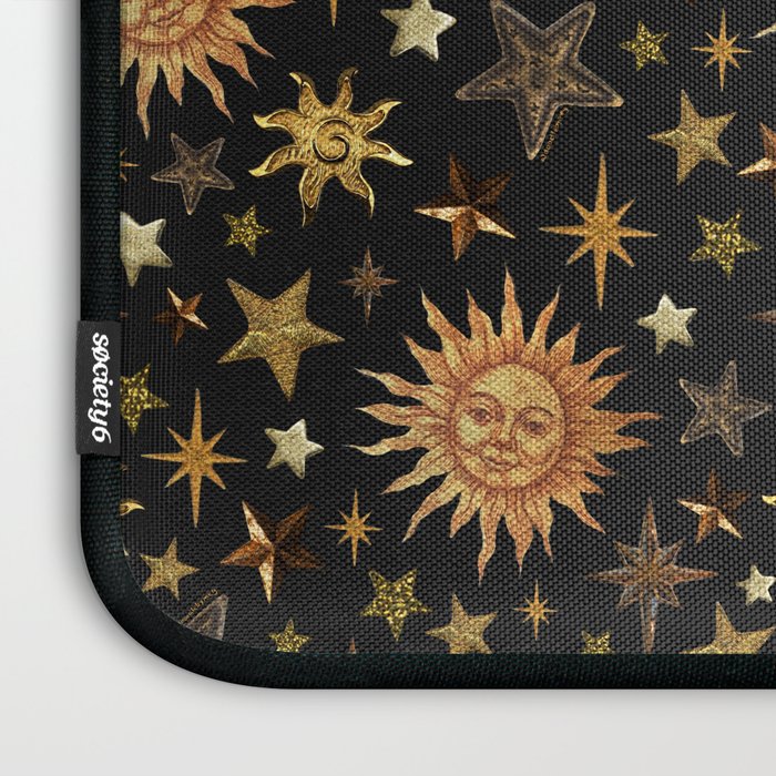 Vintage Collage Print in Black Laptop Sleeve Gallery Image 3
