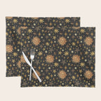 Vintage Collage Print in Black Placemat Gallery Image 1