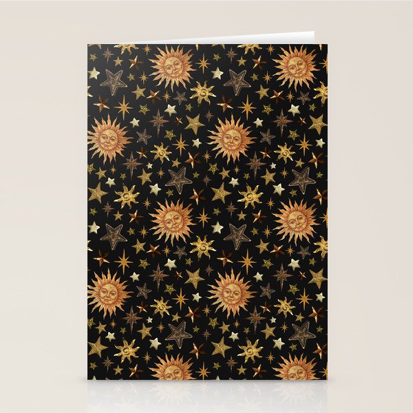 Vintage Collage Print in Black Stationery Card Gallery Image 2