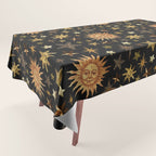 Vintage Collage Print in Black Tablecloth Gallery Image 1