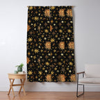 Vintage Collage Print in Black Window Curtain Gallery Image 5