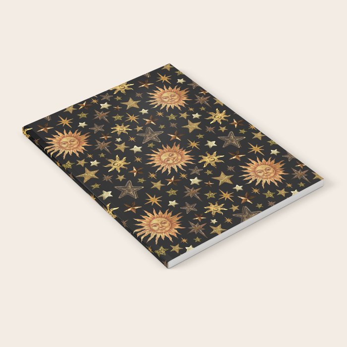 Vintage Collage Print in Black Notebook Gallery Image 2
