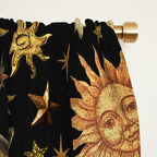 Vintage Collage Print in Black Window Curtain Gallery Image 2