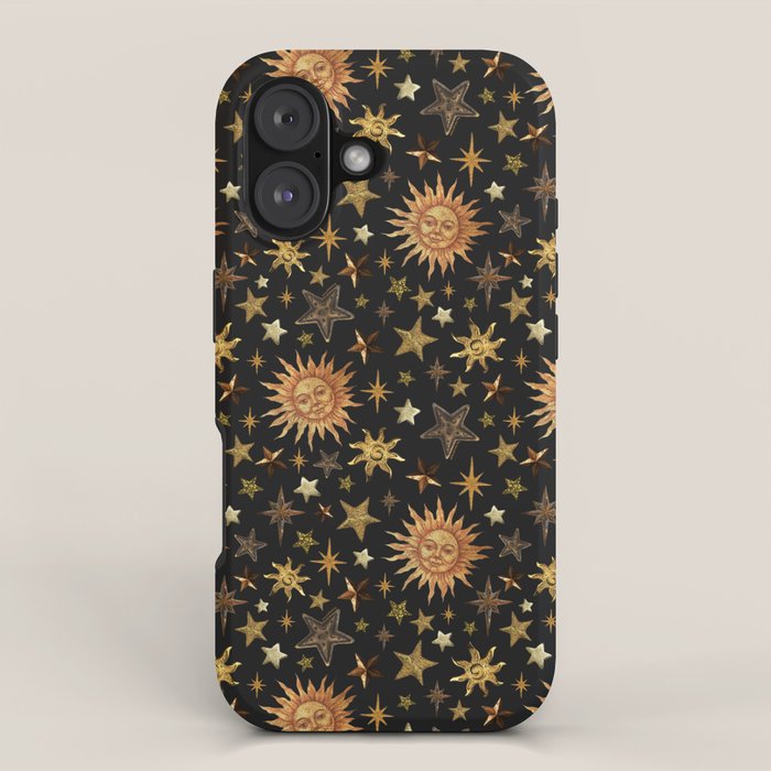 Vintage Collage Print in Black iPhone Case Gallery Image 1