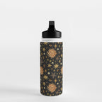 Vintage Collage Print in Black Water Bottle Gallery Image 3