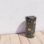 Vintage Collage Print in Black Travel Mug Gallery Image 4