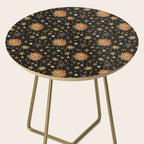 Vintage Collage Print in Black Side Table Gallery Image 2
