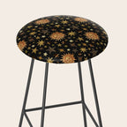 Vintage Collage Print in Black Stool Gallery Image 2
