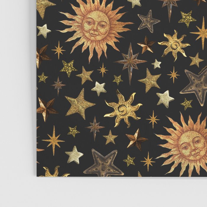 Vintage Collage Print in Black Poster Gallery Image 3
