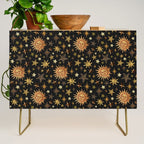 Vintage Collage Print in Black Credenza Gallery Image 1